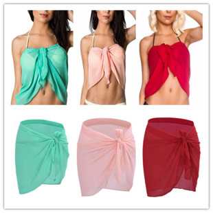 Cross-border beach skirt scarf hip towel bikini smock scarf holiday hidden cover skirt women AliExpress Amazon