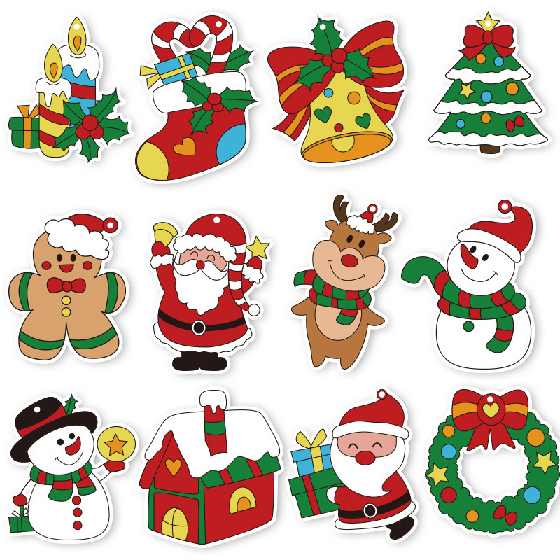 2024圣诞节装饰小吊牌圣诞树挂件平安夜圣诞礼物配饰卡留言祝福卡