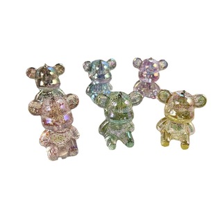 acrylic transparent onion powder uv color-plated bear sitting posture violent bear pendant diy ring key chain bag pendant