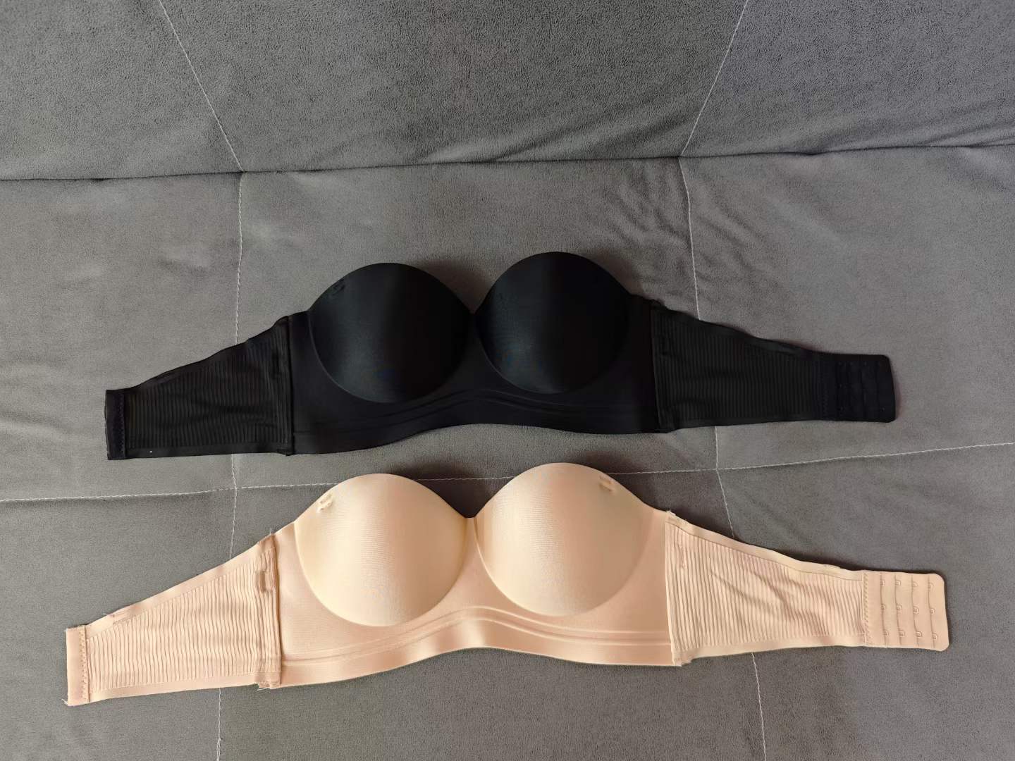 Extranjero solo nuevo brillante ropa interior sin costuras de espesor medio de alta calidad push up multi-color multi-tamaño sujetador inalámbrico sujetador invisible