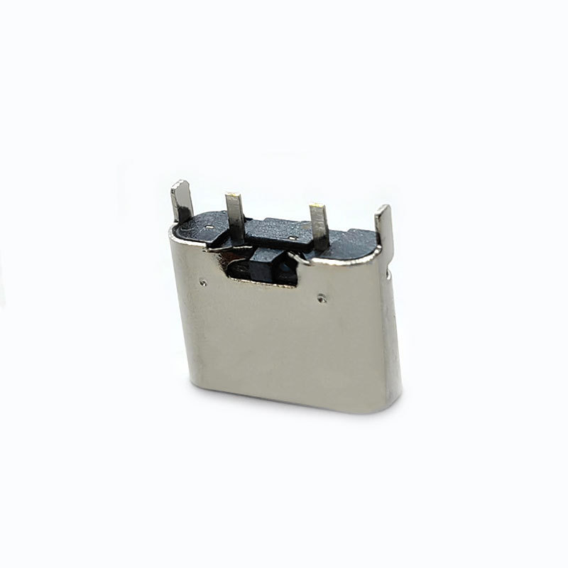 USB Type-C connector with 2 pins, vertical insertion, height 6.5/6.8mm fast charging plug, Type-C female port