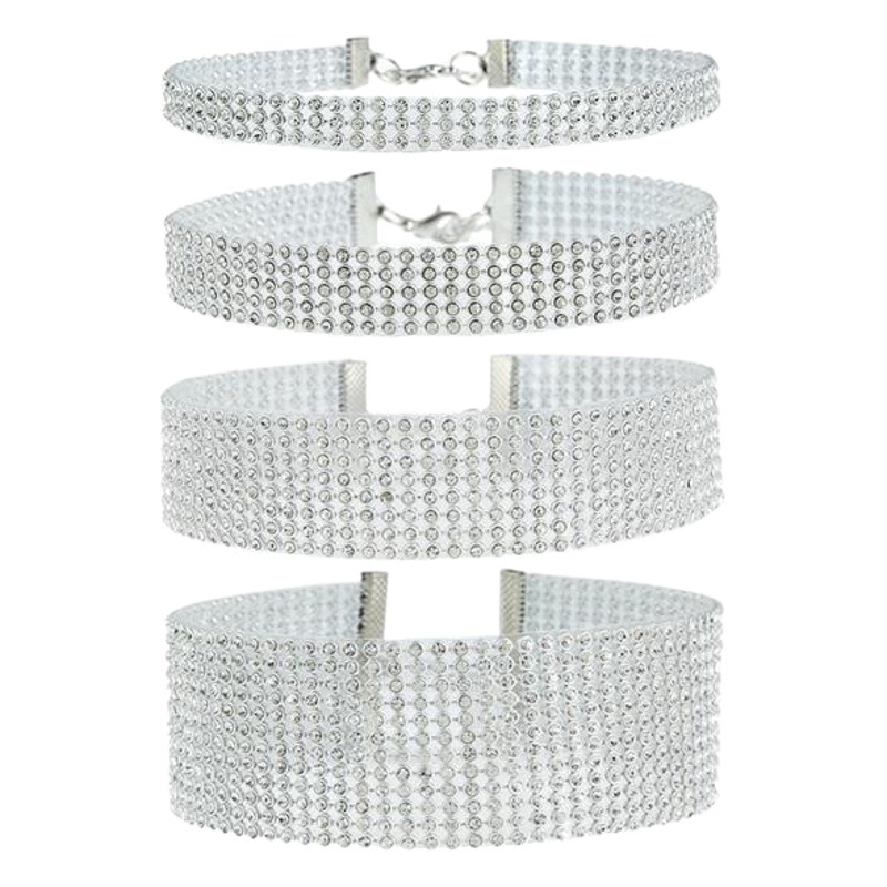 速売通の爆発物の豪華なダイヤモンドのネックレスの鎖の骨の鎖の欧米の流行のファッションのアクセサリの首の鎖の首輪のchoker