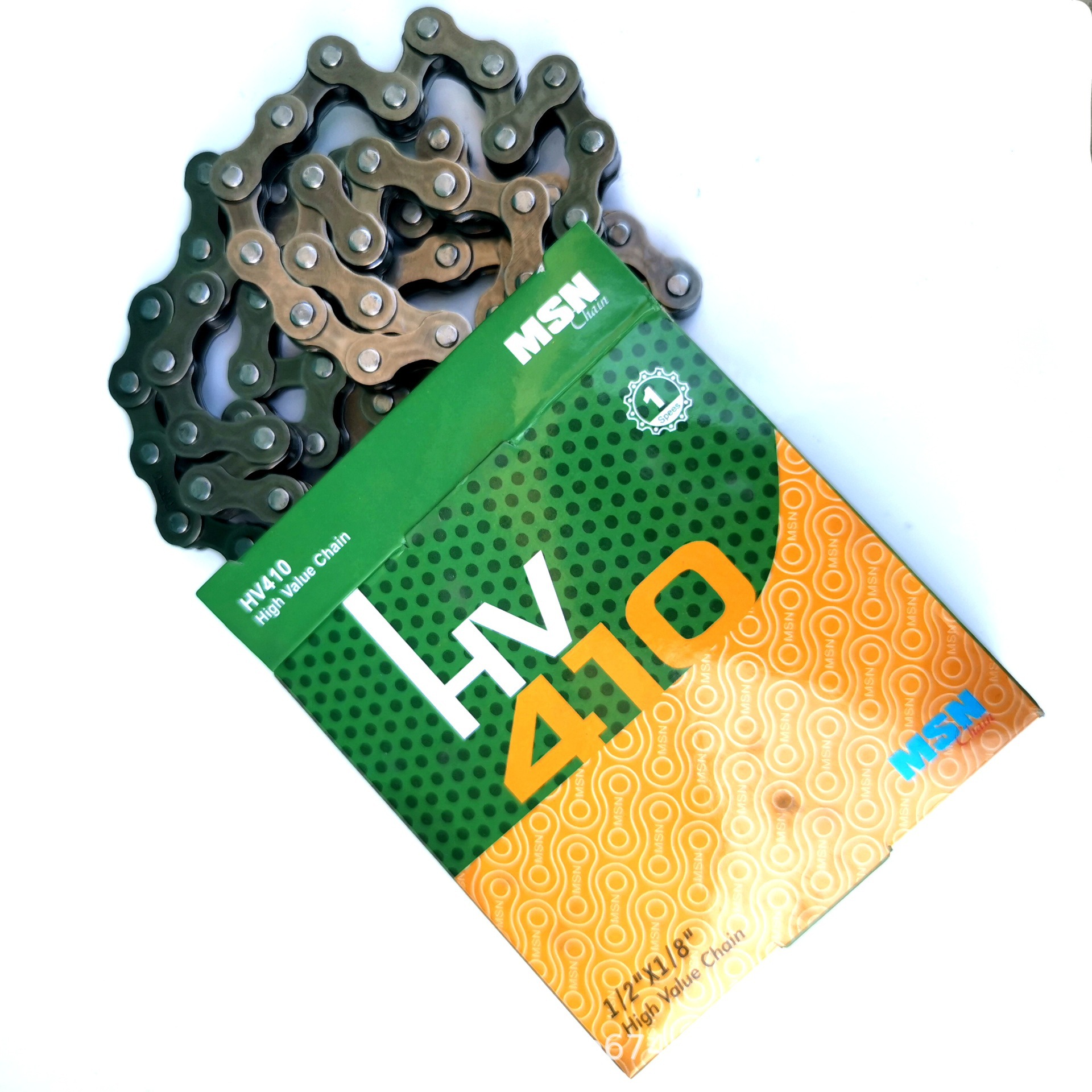 HV marca 410 fabricante de cadena de bicicleta eléctrica cadena de bicicleta Cadena de vuelo muerto Cadena de bicicleta de montaña