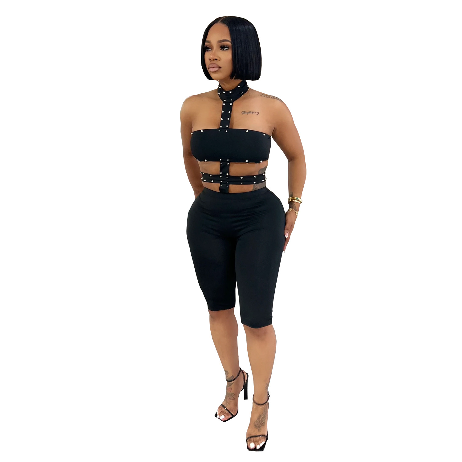 C7728 Aliexpress transfronterizo Amazon Europa y América de moda de mujer sexy cuello abierto de bolsas de cuello de color sólido