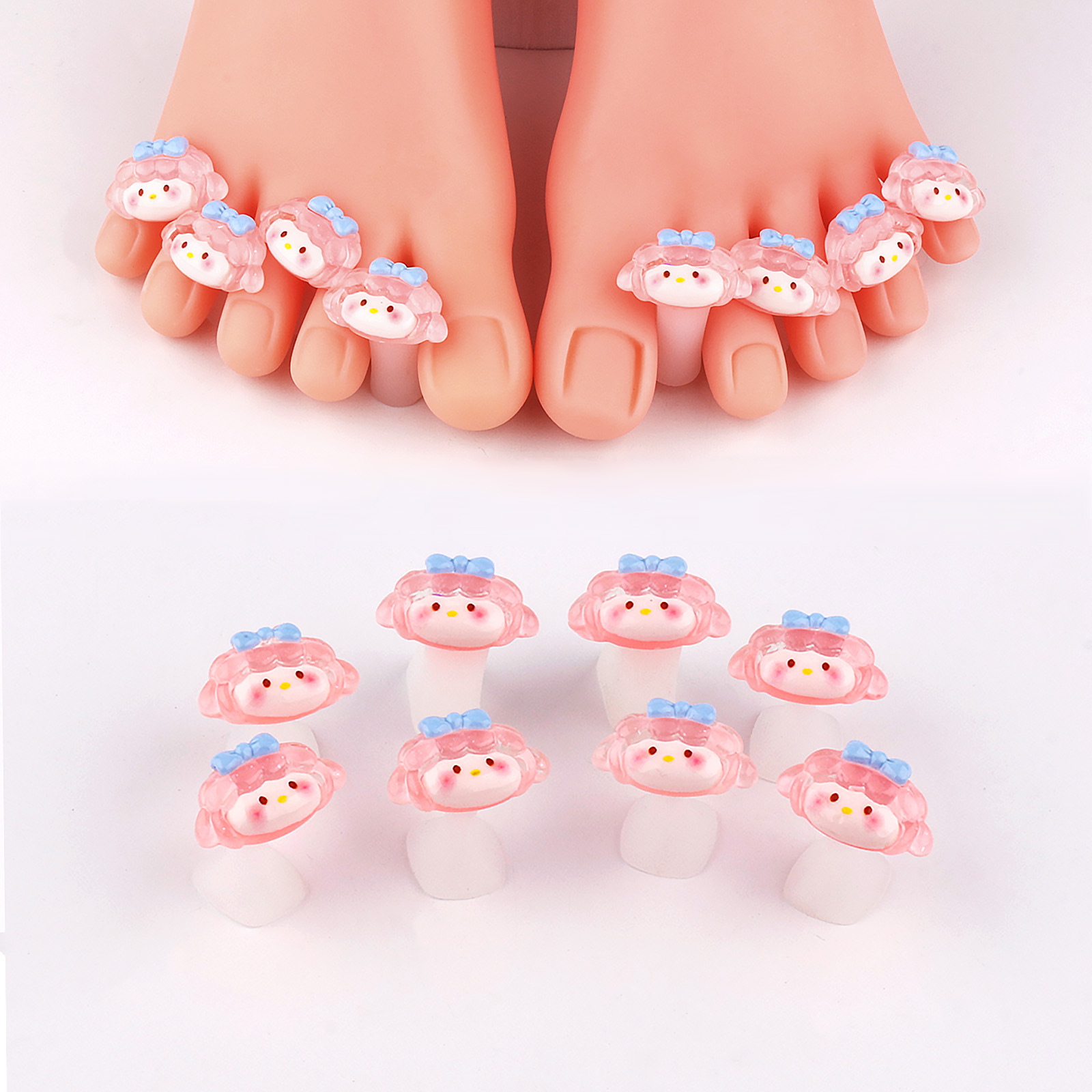 Divisor de dedos de silicona de uñas transfronterizo Divisor de dedos Flor estrella de cinco puntas Herramienta de uñas de dibujos animados Divisor de dedos