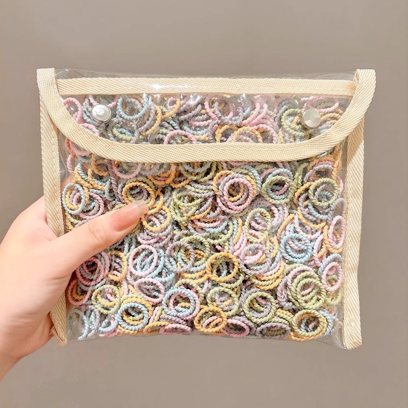 Baby pulgar anillo de pelo no daña cabello pequeño para niños correa de correa de color para niñas para el cabello de bebé cuerdas para el cabello adornamientos