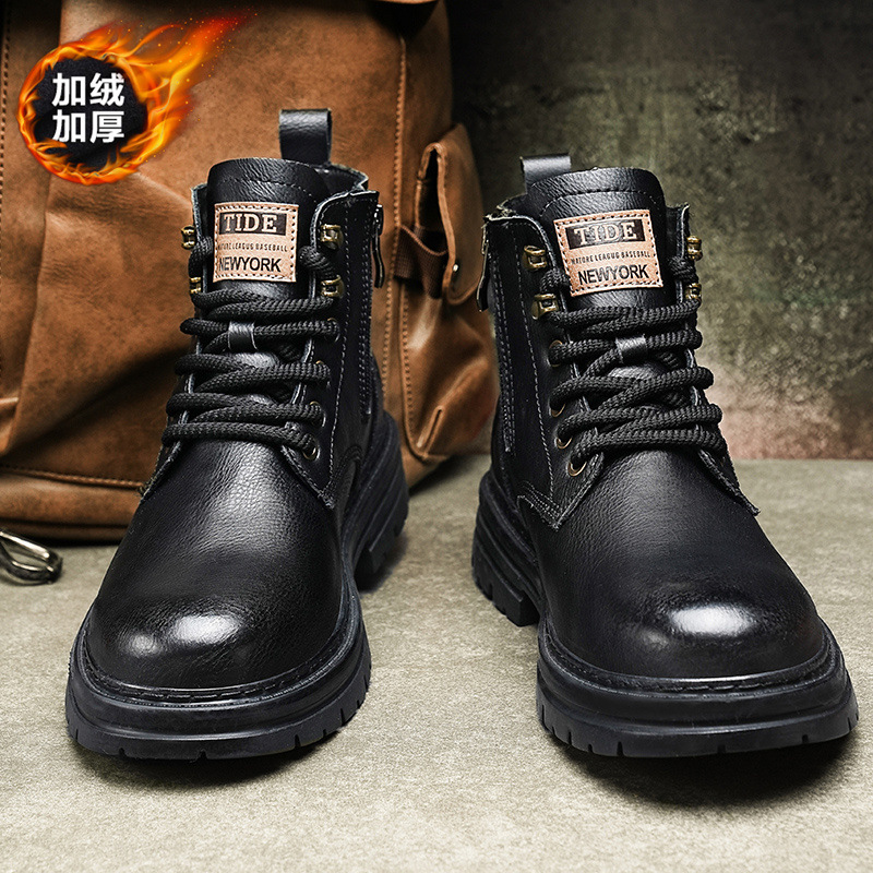 Martin boots para hombre 2025 nueva tendencia de otoño para hombre botas de herramientas de estilo británico de alta gama para hombre