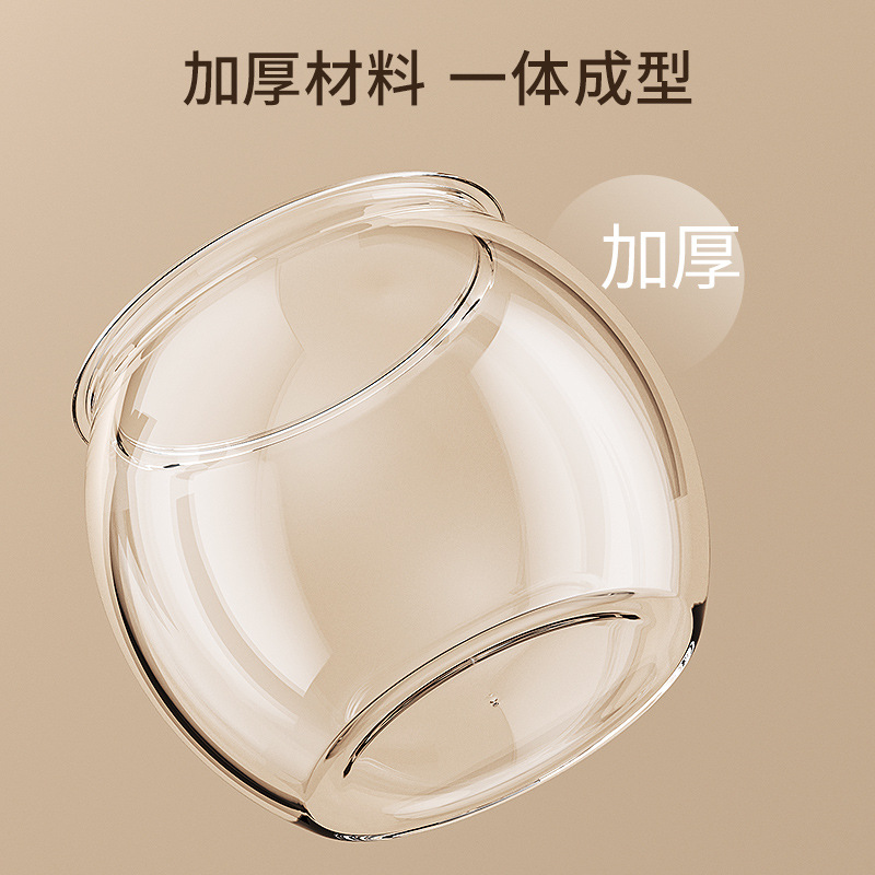 Acuario de peces redondo plástico integral formado imitación de vidrio anti-caída resistente a la caída no se rompe en la sala de estar pequeño ecológico de escritorio para el hogar