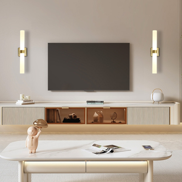 Minimalistic acrylic sconce for bed for living room