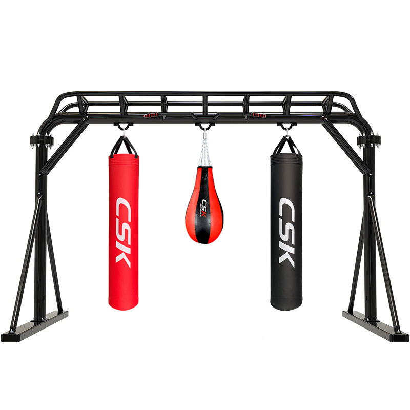Fixed-Free Commercial Boxing Sandbag Rack Gantry Crane Hanging Vertical Muay Thai Sanda Trx Swing Indoor and Outdoor