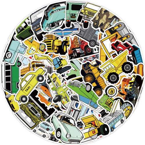 50 sheets of special vehicle graffiti stickers, car refrigerators, skateboards, computer decoration stickers wholesale