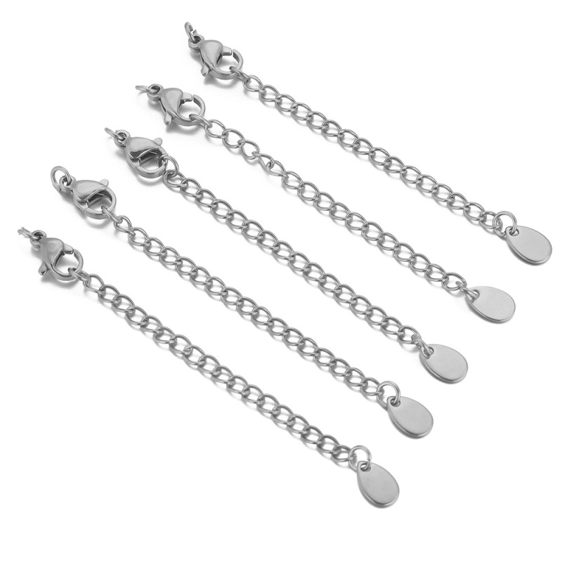 ステンレス鋼延長チェーンチタン鋼セットロブスタークラスプビーズテールチェーンネックレス延長チェーン diy アクセサリーチタン鋼テールチェーン|undefined