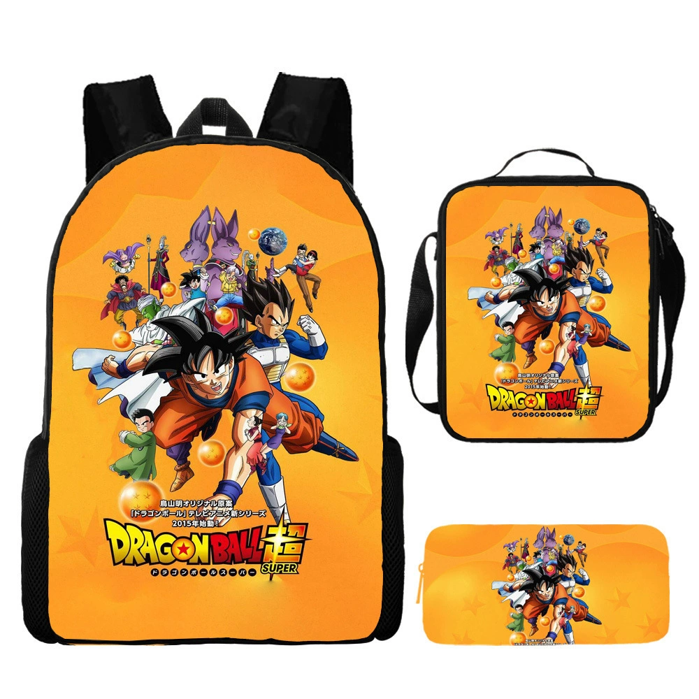 Dragon Ball, рюкзак, школьная сумка для учеников начальной школы, набор, пенал, первоклассная и средняя школа, набор из 3 предметов