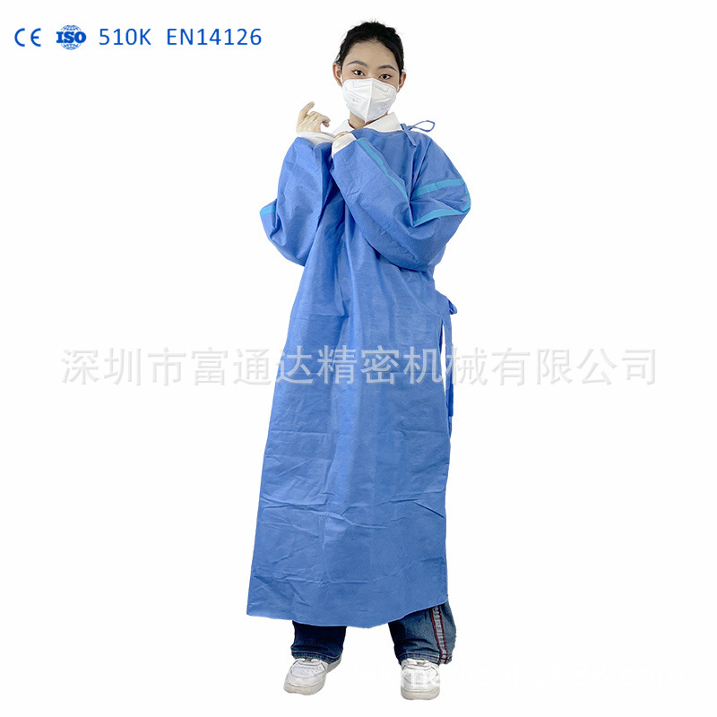 一次性无纺布反穿隔离衣PP+PE防尘服SMS防护衣防尘透气净化防护服