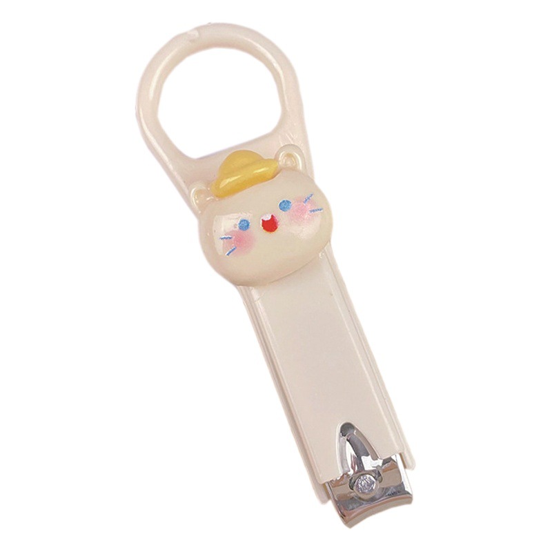 Cute cartoon nail clippers creative anti-splash nail clippers primary and secondary school students folding portable nail clippers wholesale