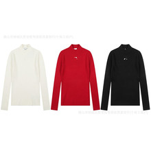 jennie明星同款秋冬半高领针织打底衫女 简约风修身长袖毛衣上衣