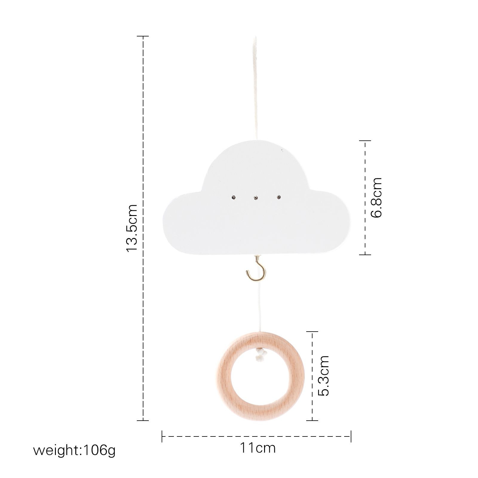 Amazon simple campana de cama para bebé soporte de madera mosquitera barra colgante accesorios de campana de cama recién nacido soporte de campana de cama calmante