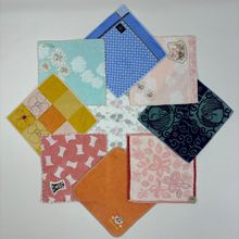 外贸原单出口日本全棉吸水提花绣花高档限量版精品方巾面巾不掉毛