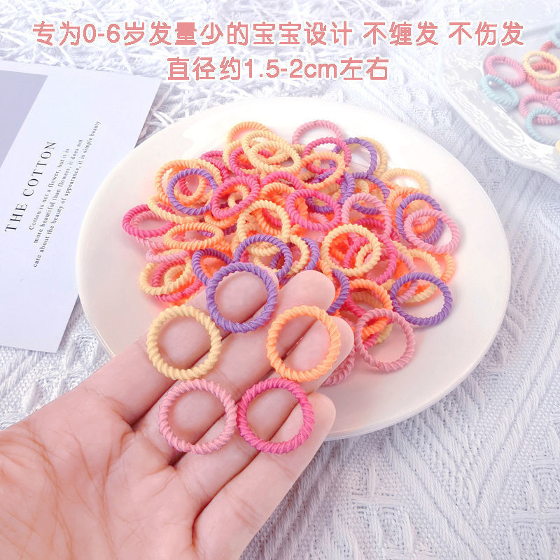 韓国版の小さい皮の筋の高い弾力の親指の輪の子供のシュシュの赤ちゃんは髪の縄の小さい女の子を傷つけません。|undefined