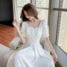 白色连衣裙小白裙领证晚礼服2023新款气质小礼服平时可穿的礼服裙