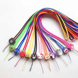 【现货】弹力手机硅胶挂绳创意卡通挂脖绳证件吊绳不勒脖长绳爆款