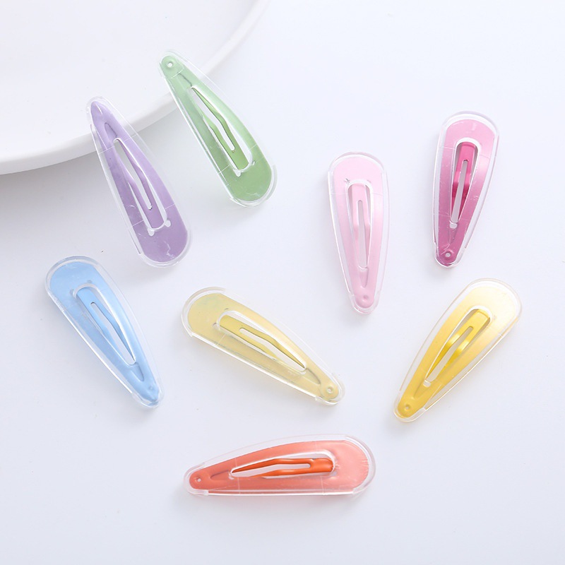 5cm Drop-Shaped Shell Bb Clip DIY Square Candy Color Painted Shell Hair Accessories Clip Bangs Clip Side Clip Shaping