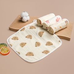 Scarf-style face towel 25*25cm cartoon printed face towel for infants and toddlers, kindergarten face-wiping towel