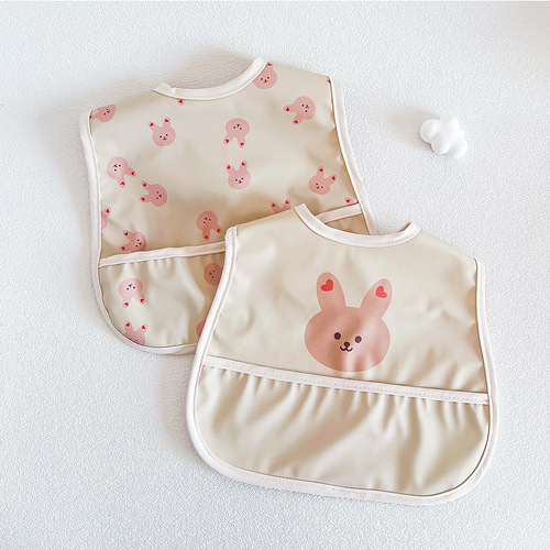 ins Korean version of baby rice bag, children's waterproof bib, leak-proof, wash-free infant saliva napkin, newborn rice bag