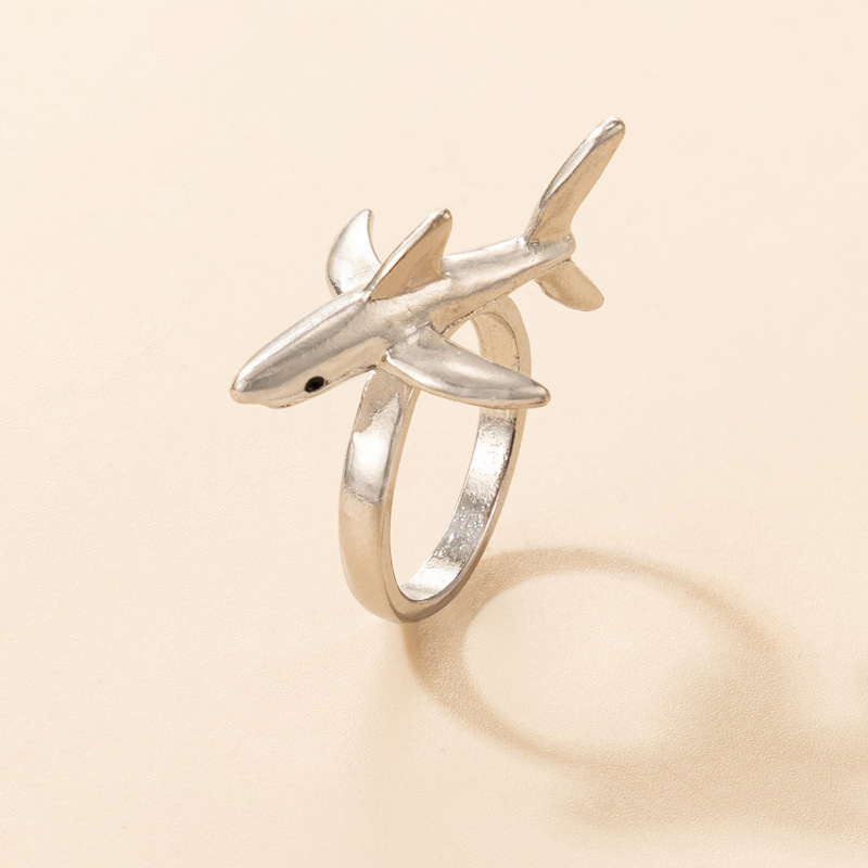 Bague irrgulire en alliage unique de requin de bijoux de tendance transfrontalire europenne et amricainepicture8