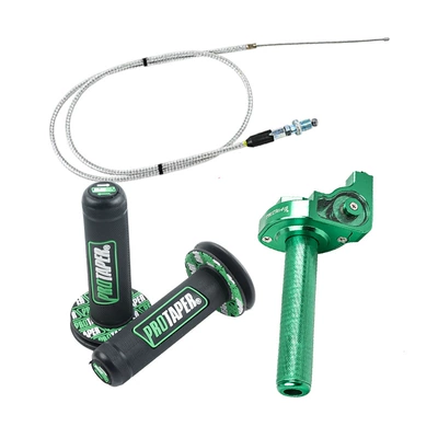 modification parts CNC large: Motorcycle Handle Cover - green-big-twist-throttle-line-handle-sleeve