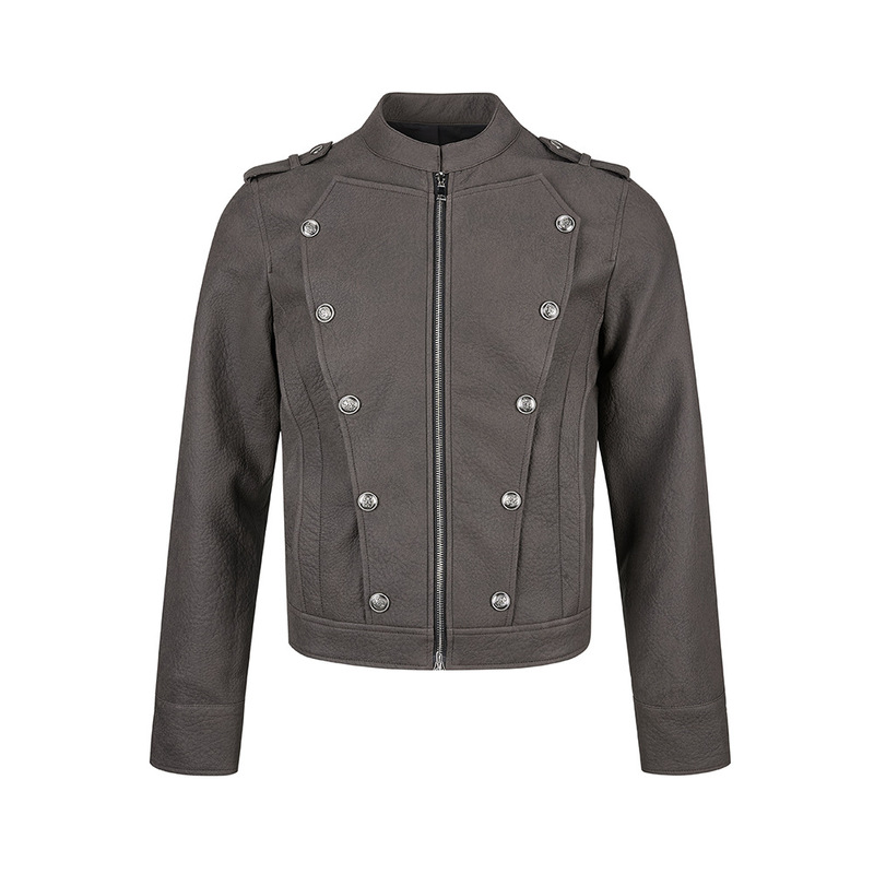 Yishengyi American-Style Solid Color Retro Military Design Fashion Versatile Basic Jacket for Men and Women