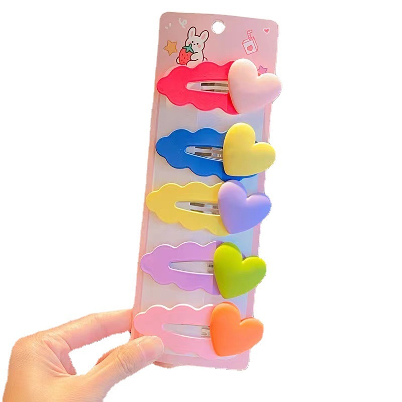 Niñas brocas de pelo BB brocas de fresa niños brocas de pelo lindas hechas a mano brocas laterales brocas de dibujos animados conejo tocado