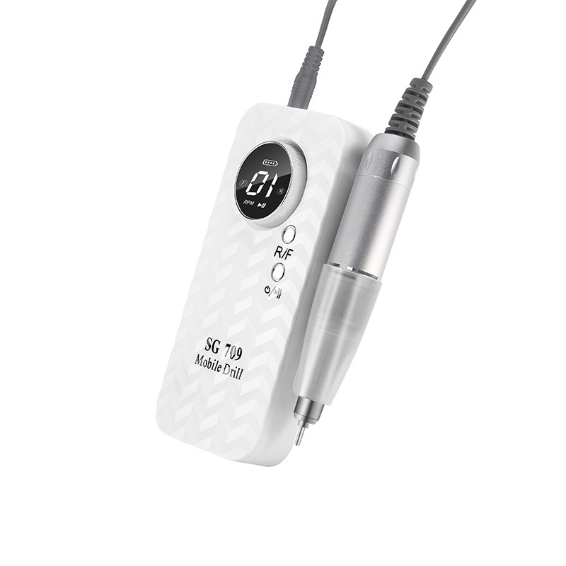 Nuevo amolador de uñas SG709 almacenamiento portátil de uñas de pulido de uñas descargador de uñas de pulido de lápiz eléctrica amolador de uñas