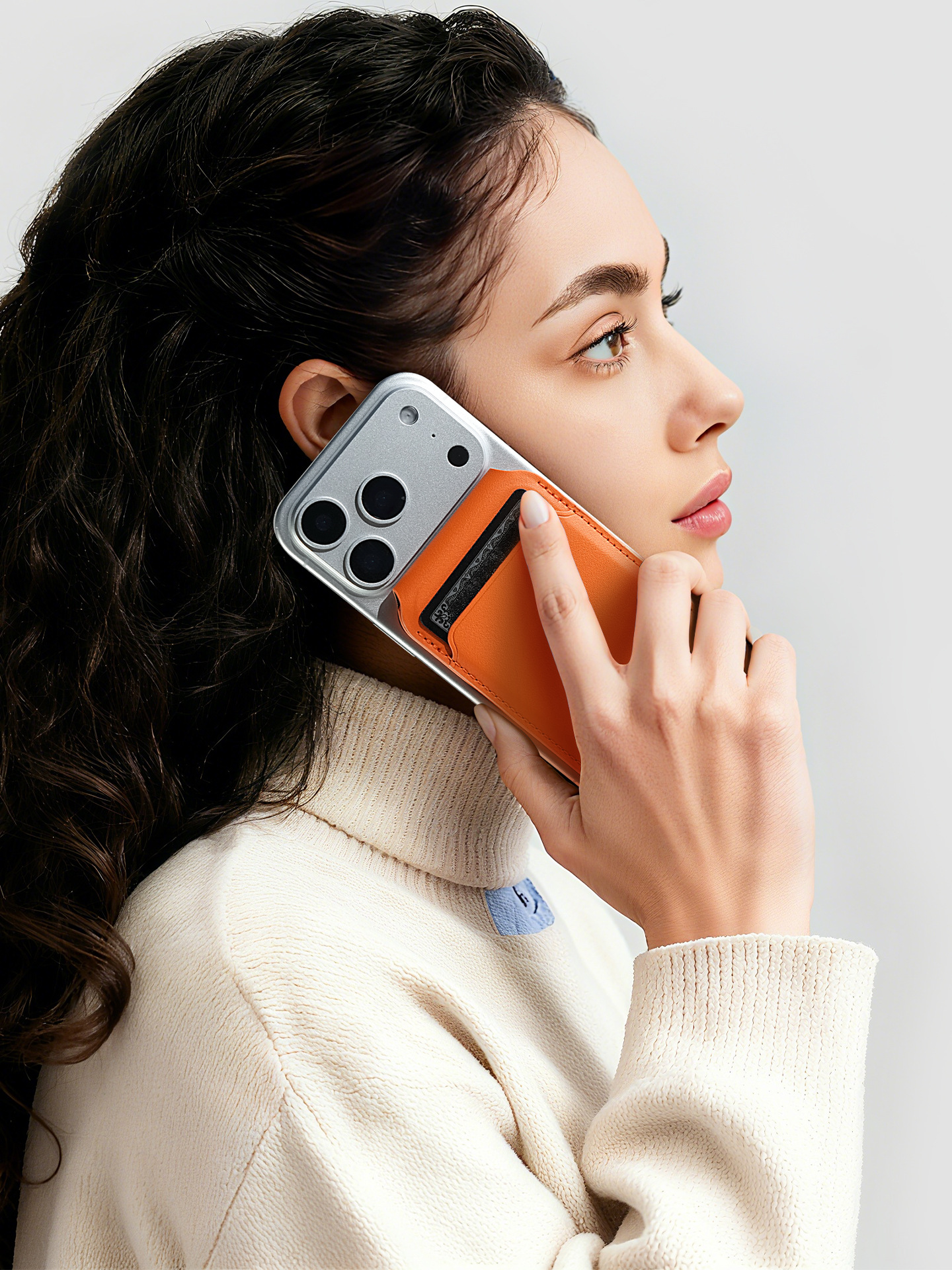 Marco Leiden ultra delgado Magsafe bolsa de tarjetas magnética para hombres soporte de teléfonos móviles magnético fuerte para bolso de cambio de Apple