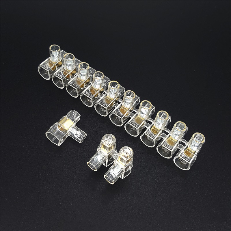 BH40欧规黄铜芯闭端子单极透明PC端子CE认证4平方线用闭端连接器