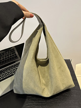 简约哑光单肩包新款2024春季大容量通勤托特包韩系质感ins 女包包