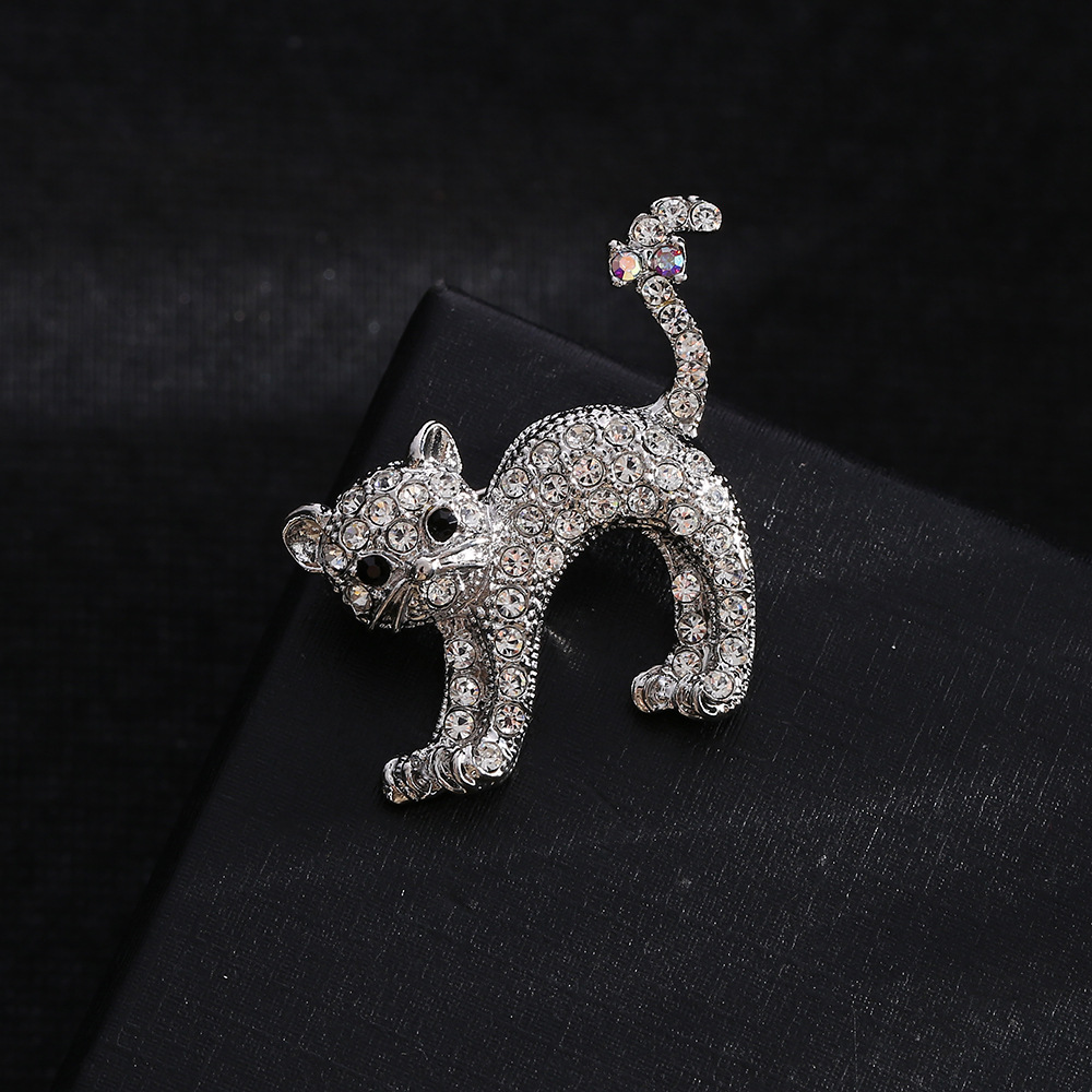 Alloy Material Retro Pin Animal Cat Alloy Unisex Brooches