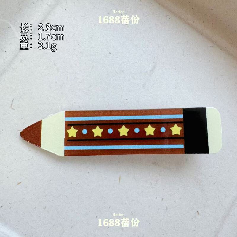 秋冬复古可爱小熊发夹亚克力卡通鸭嘴夹时尚百搭儿童刘海夹侧边夹|undefined
