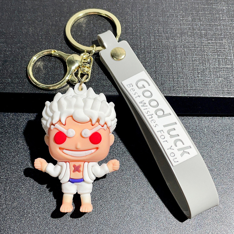 漫画かわいいアニメワンピースルフィ人形カーバッグペンダントキーホルダー卸売キーホルダー小さなギフト|undefined