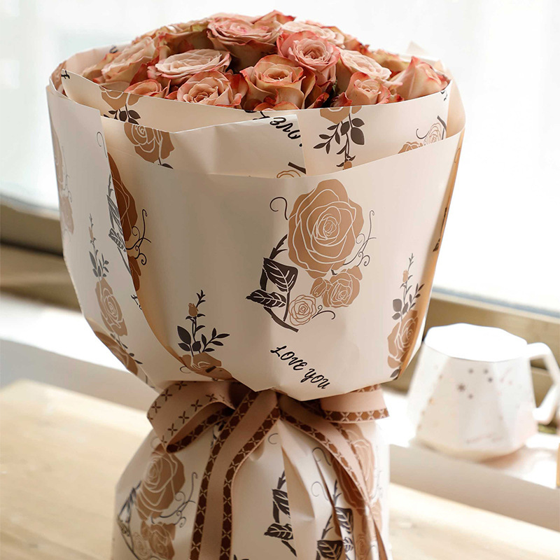 Flower Party Factory Nuevo estilo Ramo de rosas Papel de embalaje Floristería Papel de embalaje de flores Papel de regalo de papel Ouya