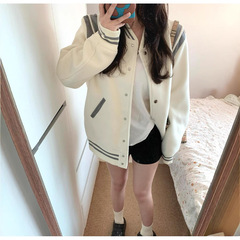 早秋棒球服外套女2025新款秋冬季小个子学生正肩卫衣夹克韩系穿搭