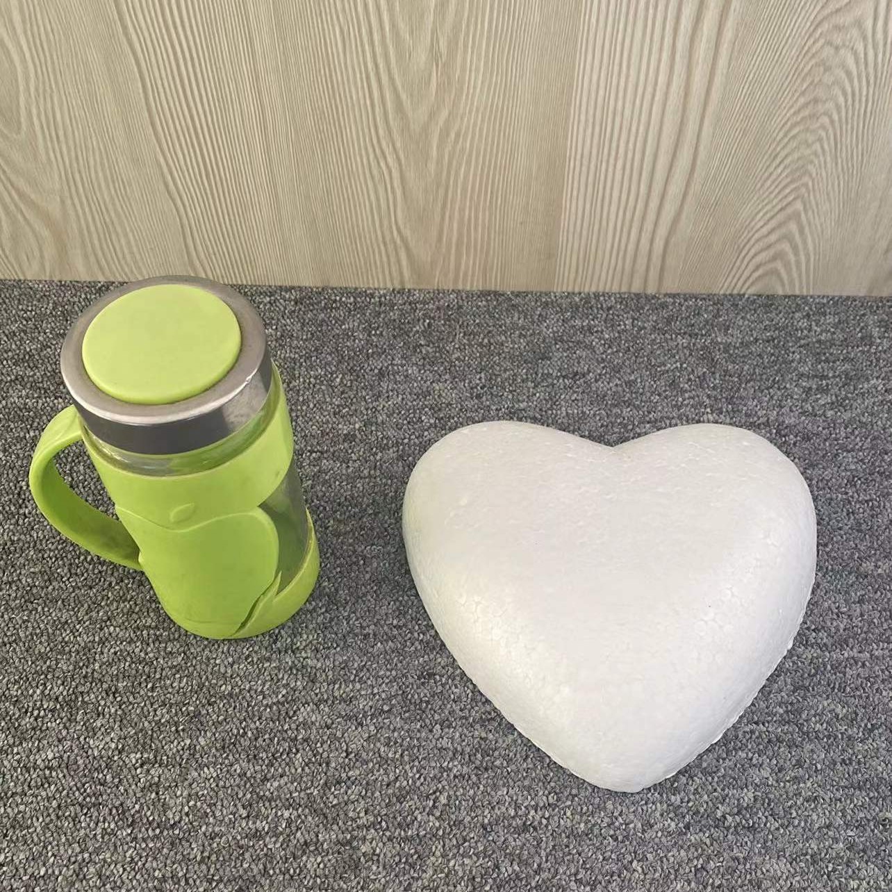 Baolilong espuma sólida tamaño del corazón melocotón medio amor decoración de la ventana boda apoyos pintados