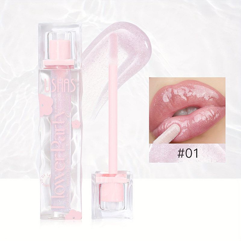 USHAS explotador transfronterizo spot lipstick lubricante hidratante transparente no mancha esmalte labial miel labial