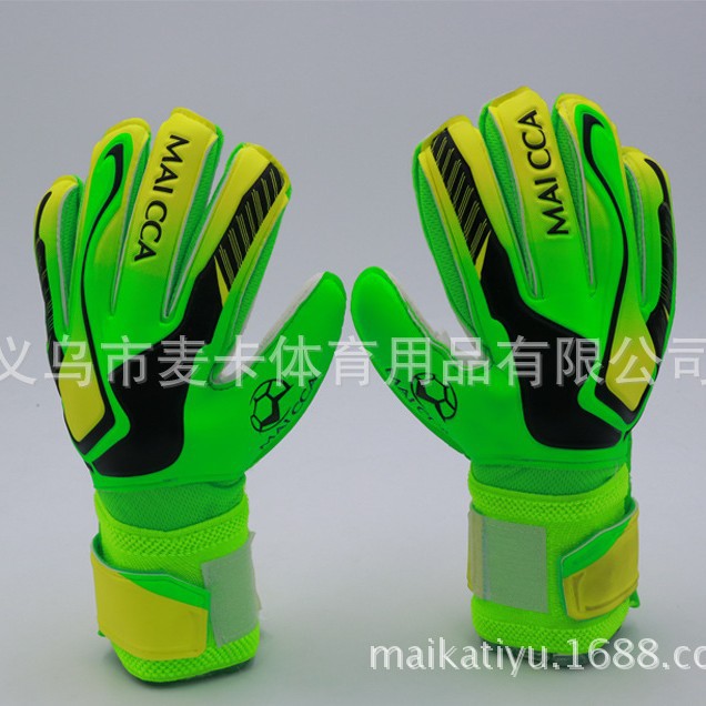 Guantes de pórtico de portero de fútbol engrosados guantes de portero antideslizantes resistentes al desgaste con guantes de látex de protección de dedos