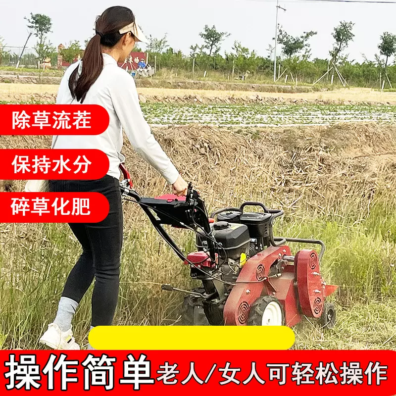 新款果园碎草机除草机手推自走式开荒修剪机果树打草机厂家直销