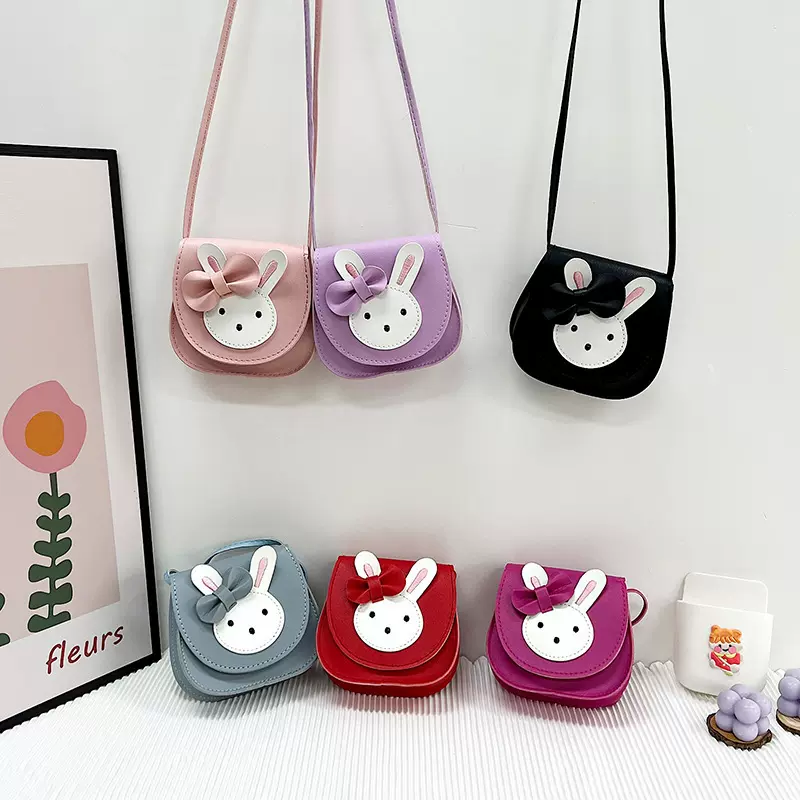 韩版儿童斜挎包女孩可爱米奇彩蝴蝶结单肩包2025新秋冬时尚女童包