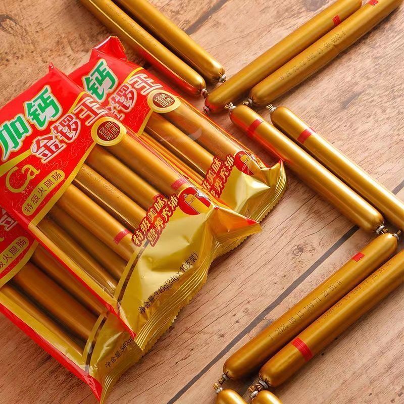 金羅王 カルシウム入りハムソーセージ 340g 袋 (34g*10個) 即席麺 バーベキューソーセージ チャーハンの素 すぐに食べられる|undefined
