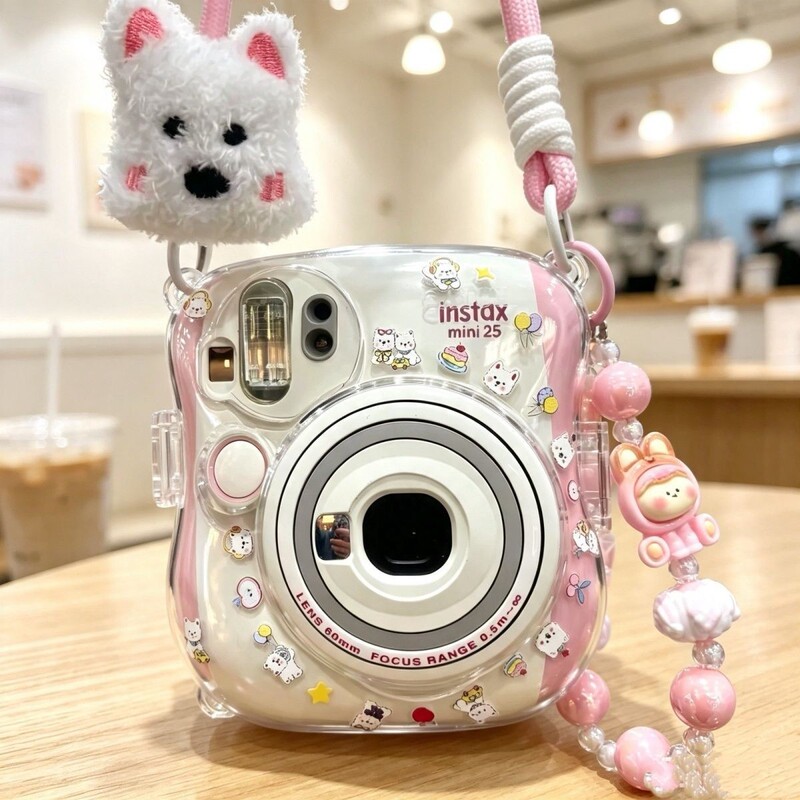 【mini25/26 Transparent Hard Case】Polaroid Crystal Case instax Protective Case Camera Cover