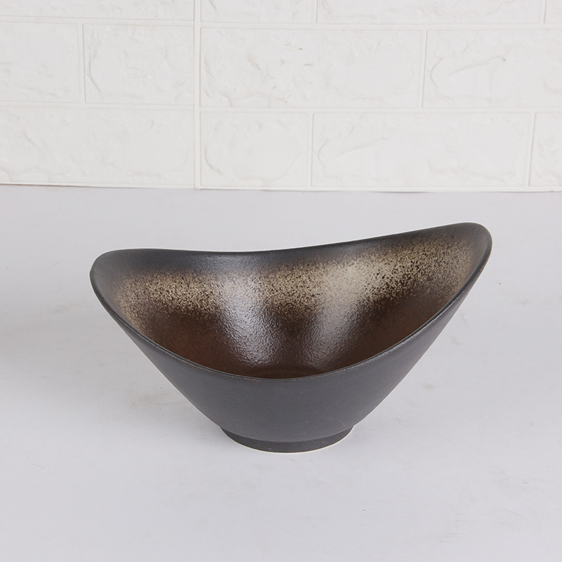 Retro creativo lingote forma decoración de cerámica plato de fruta plato Hotel hogar plato frío sashimi plato de sopa