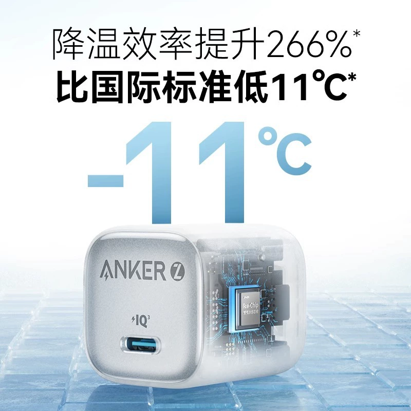 Сетевой зарядный блок Anker Zolo, 20 Вт/30 Вт USB‑C PD, компактный с низкотемпературной работой